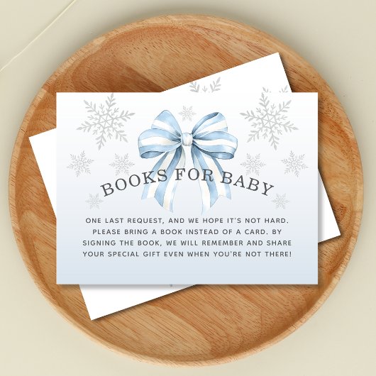 Carte D'accompagnement Baby It’s Cold Outside Blue Bow Books for Baby