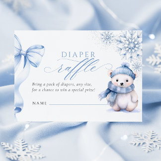 Carte D'accompagnement Baby It’s Cold Outside Polar Bear Diaper Raffle Ca