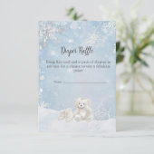 Carte D'accompagnement Baby It's Cold Outside Teddy Bear Diaper Raffle (Debout devant)