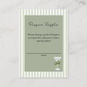 Carte D'accompagnement Baby Martini 'tini-one' Diaper Raffle (Devant)