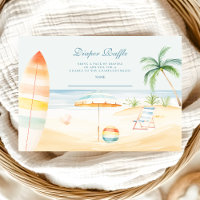 Baby on Board Beach Surf Baby Showe Diapper Raffle