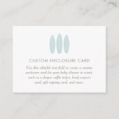 Carte D'accompagnement Baby on Board Blue Surfboard Custom (Devant)