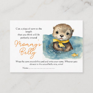 Carte D'accompagnement Baby Otter Baby Bump Jeu Guess Le ventre de maman 