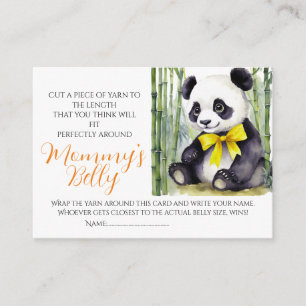 Carte D'accompagnement Baby Panda Baby Bump Game Guess Le ventre de maman