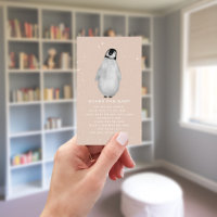 Baby Penguin Winter Pink Baby shower Demande de ré