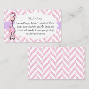 Carte D'accompagnement Baby Pink Giraffe Baby Boy Shower Demande de réser