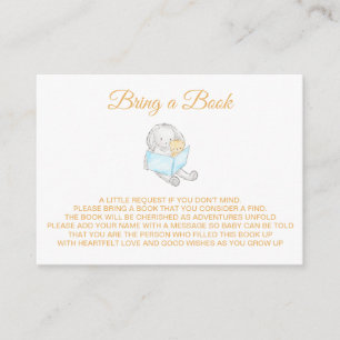 Carte D'accompagnement *~* Baby Rabbit Bunny Lecture Teddy Apporter un li