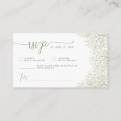 Carte D'accompagnement Baby’s Breath Minimalist Floral Bridal Shower RSVP (Devant)