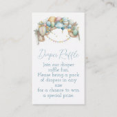 Carte D'accompagnement Baby shower à ballon gonflable à l'arc-en-ciel (Devant)