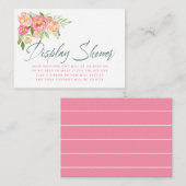 Carte D'accompagnement Baby shower à fleurs de pivoine douche (Devant / Derrière)