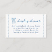 Carte D'accompagnement Baby shower à mâchoires bleu avec douche (Devant)