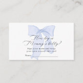 Carte D'accompagnement Baby shower à mâchoires bleues Quelle taille a le  (Devant)