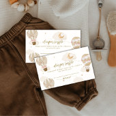 Carte D'accompagnement Baby shower à rayonnages à air chaud neutre