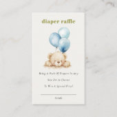 Carte D'accompagnement Baby shower à rouleaux bleu Bearly Wait Balloon Di (Devant)