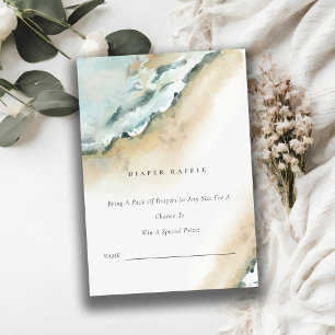 Carte D'accompagnement Baby shower à rouleaux de plage de sable de mer