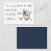 Carte D'accompagnement Baby shower à thème Cute Dinosaur Demande de réser (Devant / Derrière)