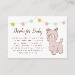 Carte D'accompagnement Baby shower à thème Cute Llama Demande de réservat