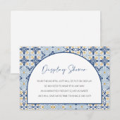 Carte D'accompagnement Baby Shower Affichage, Baby Shower Capri, Thème It (Devant / Derrière)