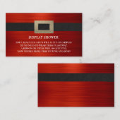 Carte D'accompagnement Baby Shower Affichage Insert de douche Santa Baby (Devant / Derrière)