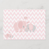 Carte D'accompagnement Baby shower, Amenez un livre, Bébée fille (Dos)