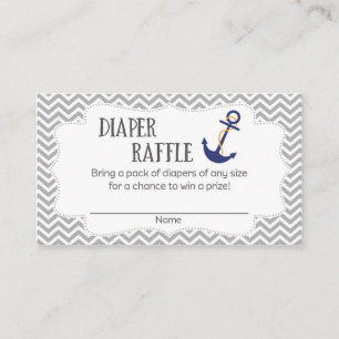 Carte D'accompagnement Baby shower Ancres nautiques Repas de Queue