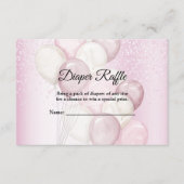 Carte D'accompagnement Baby shower Aquarelle rose Ballons blancs (Devant)