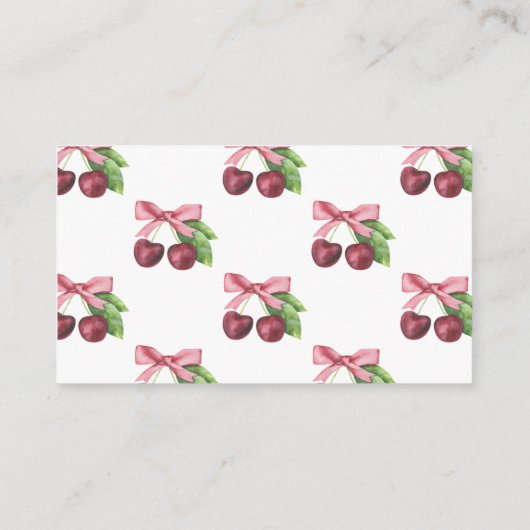 Carte D'accompagnement Baby shower arc cerise - douche d'affichage (Dos)