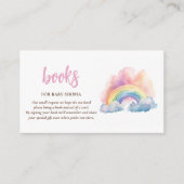 Carte D'accompagnement Baby shower arc-en-ciel à l'aquarelle (Devant)