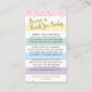 Carte D'accompagnement Baby shower Arc-en-ciel Apportez une notice
