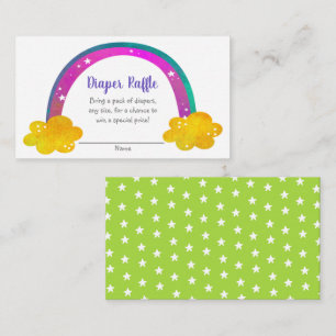 Carte D'accompagnement Baby shower arc-en-ciel Boho Moderne Cute Diaper R