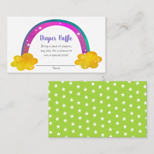 Carte D'accompagnement Baby shower Arc-en-ciel Refroidissement Boho Moder (Devant / Derrière)