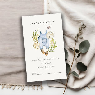 Carte D'accompagnement Baby shower au feuillage de papier pour garçon