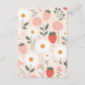 Carte D'accompagnement Baby shower aux fraises | Berry Diapper Raffle (Dos)