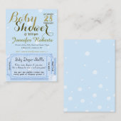 Carte D'accompagnement Baby shower avec Billet de rabat (Devant / Derrière)