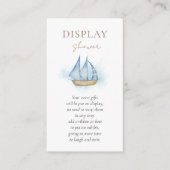 Carte D'accompagnement Baby shower aventure nautique avec douche (Devant)