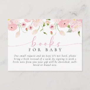 Carte D'accompagnement Baby shower Baby In Bloom Livres pour le boîtier b