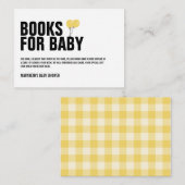 Carte D'accompagnement Baby shower Balloon Jaune Apportez Une Demande De (Devant / Derrière)