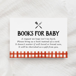 Carte D'accompagnement Baby shower barbecue Livres pour bébé