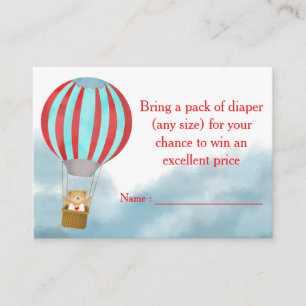 Carte D'accompagnement Baby Shower Bébé Arrive Bientôt Au-Dessus des Nuag