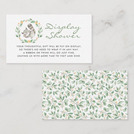 Carte D'accompagnement Baby shower Bébé Bleu Booties avec douche (Devant / Derrière)