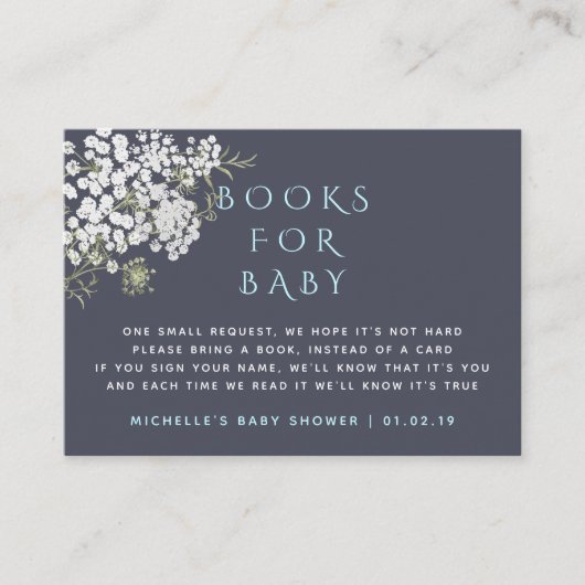 Carte D'accompagnement Baby shower bébé branché Breath Boy Demande de rés (Devant)