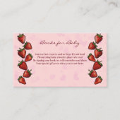 Carte D'accompagnement Baby shower Berry Sweet Strawberry Hearts (Devant)