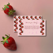 Carte D'accompagnement Baby shower Berry Sweet Strawberry Hearts