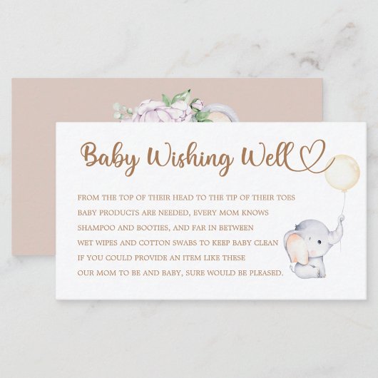 Carte D'accompagnement Baby shower, Bien Envie