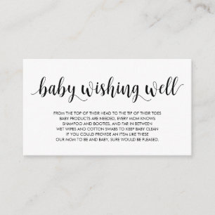 Carte D'accompagnement Baby shower, Bien Envie, Noir Rustique Moderne