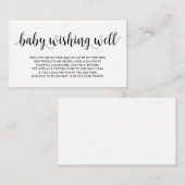 Carte D'accompagnement Baby shower, Bien Envie, Noir Rustique Moderne (Devant / Derrière)