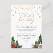 Carte D'accompagnement Baby shower blanc de Noël classique Demande de rés (Devant)