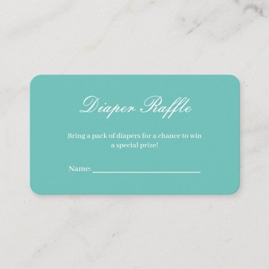 Carte D'accompagnement Baby shower blanc Turquoise bleu  rabat blanc (Devant)