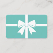 Carte D'accompagnement Baby shower blanc Turquoise bleu  rabat blanc (Dos)