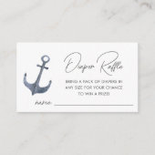 Carte D'accompagnement Baby shower Bleu à thème de bateau Raffle de couch (Devant)